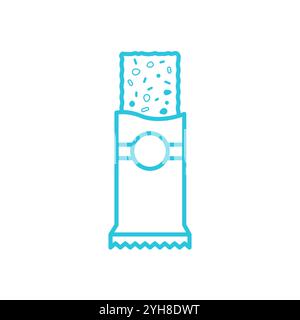 Granola energy bar icon. Isolated on white background. From blue icon set. Stock Vector