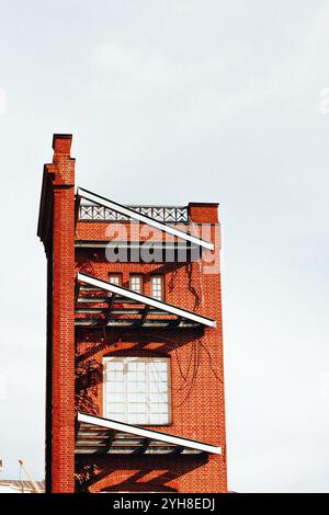 Berlin, Germany, October 2, 2022. Bauakademie red brick building. Urban architecture. Corner of Building Academy. Designed by Karl Friedrich Schinkel. Stock Photo