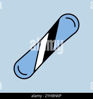 Snowboard vector isolated icon. Winter sign. Graph symbol for travel and tourism web site and apps design, logo, app, UI Stock Vector