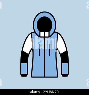 Winter Jacket vector isolated icon. Winter sign. Graph symbol for travel and tourism web site and apps design, logo, app, UI Stock Vector