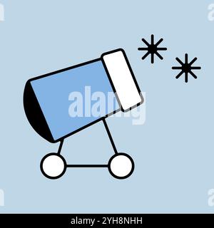 Snow cannon vector isolated icon. Winter sign. Graph symbol for travel and tourism web site and apps design, logo, app, UI Stock Vector