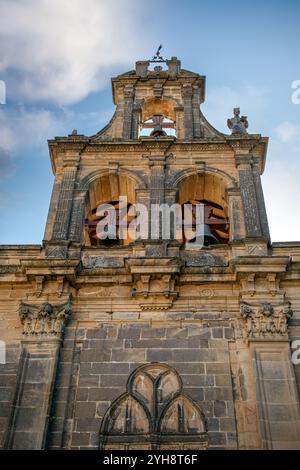 Detail of one of the bell towers of the Basilica of Santa María de los Reales Alcázares in the UNESCO world heritage city of Úbeda, Jaén, Andalucia, S Stock Photo