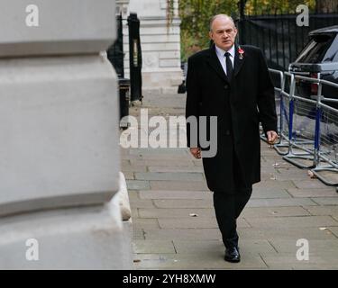 Downing Street, London, UK. 10th Nov, 2024. Sir Edward Davey (Ed Davey), Leader of the Liberal Democrats. Politicians, including former Prime Ministers, are seen walking through Downing Street on the way to attending the Remembrance Sunday ceremony on Whitehall in Westminster. Credit: Imageplotter/Alamy Live News Stock Photo