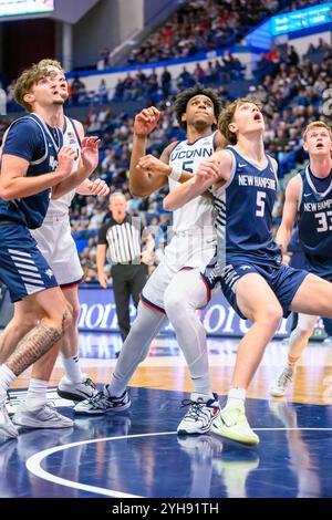 Hartford, Connecticut, USA. 9th Nov, 2024. during NCAA Basketball game between New Hampshire Wildcats at UConn Huskies (3) at ZL Center in Hartford CT (Credit Image: © James Patrick Cooper/ZUMA Press Wire) EDITORIAL USAGE ONLY! Not for Commercial USAGE! Stock Photo