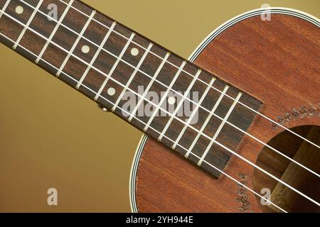 Ukulele. Hawaiian instrument that resembles a guitar but smaller in ...