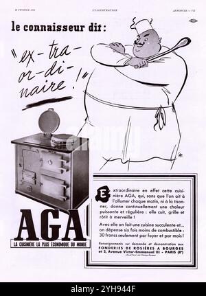 AGA stove old French advertisement Stock Photo