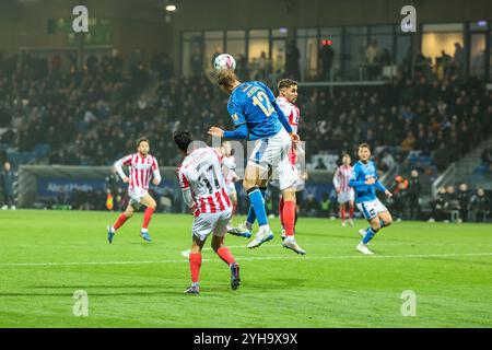 Lyngby, Denmark. 10th Nov, 2024. Magnus Jensen (12) of Lyngby BK seen during the Danish 3F Superliga match between Lyngby BK and Aalborg BK at Lyngby Stadion in Lyngby. Credit: Gonzales Photo/Alamy Live News Stock Photo