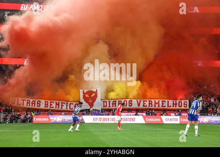 Lisbon, Portugal . 10th Nov, 2024. Lisbon, Portugal, November 11th, 2024: SL Benfica Fans in action during the Liga Portugal Betclic game between SL Benfica v FC Porto at Estadio da Luz, Lisbon on November 10, 2024 (João Bravo /SPP) Credit: SPP Sport Press Photo. /Alamy Live News Stock Photo