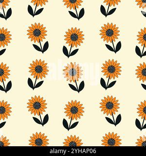 Seamless floral pattern for fabrics, textile, stationary, wallpapers and backgrounds. Stock Vector