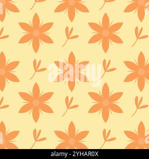 Seamless floral pattern for fabrics, textile, stationary, wallpapers and backgrounds. Stock Vector