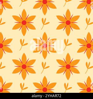 Seamless floral pattern for fabrics, textile, stationary, wallpapers and backgrounds. Stock Vector