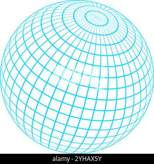 Geometric 3d Mesh Pattern Sphere Stock Vector