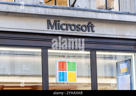 London, UK- September 19, 2024: Microsoft Store Front in London. Stock Photo