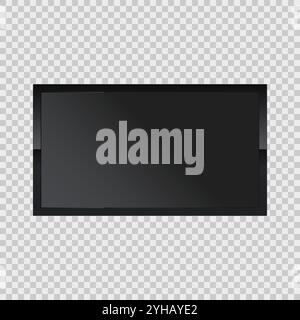 LED TV mockup in 3Ds of Realistic light box. Illuminated lightbox with empty space for design Stock Vector