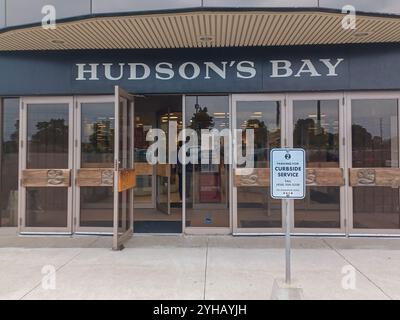 Toronto, ON, Canada – July 20, 2024: The logo and brand sign of Hudson's Bay Company. Stock Photo