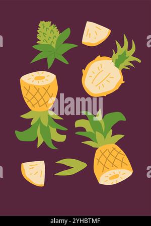 tropical fruit pineapple Stock Vector Image & Art - Alamy