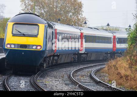 Midland Mainline HST diesel train named Rio Warrior at Heywood station on the East Lancashire Railway. Stock Photo