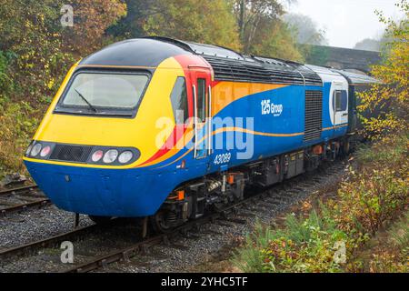 125 Group HST diesel train on the East Lancashire Railway. Formerly of the GWR. Stock Photo