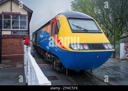 125 Group HST diesel train on the East Lancashire Railway. Formerly of the GWR. Stock Photo