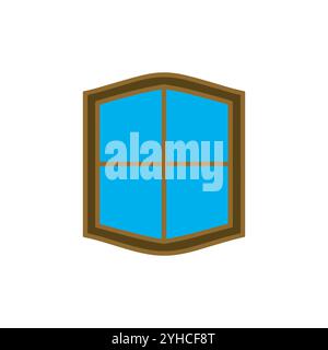 Window blind vector cartoon icon. Isolated cartoon illustration icon of window blind. Stock Vector