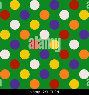 Festive circle pattern for Christmas and New Year designs, ideal for textiles, wallpapers, and holiday-themed backgrounds. High quality vector graphic Stock Vector