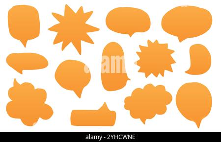 Hand drawn speech bubbles Stock Vector