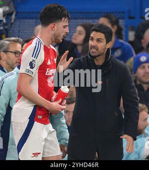 Arsenal manager Mikel Arteta with Declan Rice after he is substituted ...