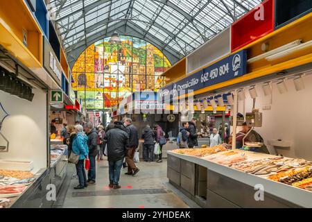 The central market, Mercado Central de Atarazanas in Malaga, Spain Stock Photo