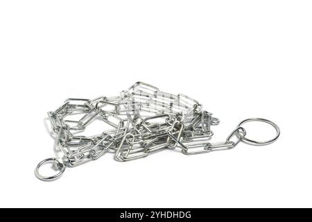 Metal chain isolated on white background Stock Photo