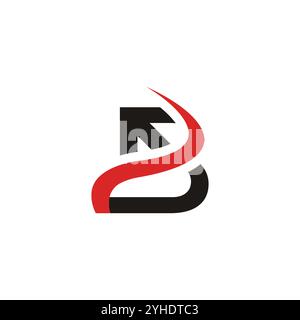 Letter B Arrow Logo Template Stock Vector