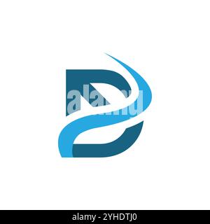 D Simple letter logo vector design template. Stock Vector