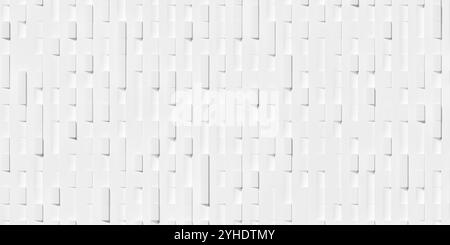 Random shifted inset and offset white small rectangle cubes fading out ...