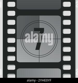 Countdown Numbers 7 Countdown timer illustration. Number seven focus. Bold 7 days to go ...
