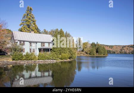 silver lake in the small town of barnard in vermont usa Stock Photo