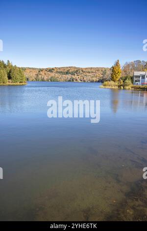 silver lake in the small town of barnard in vermont usa Stock Photo