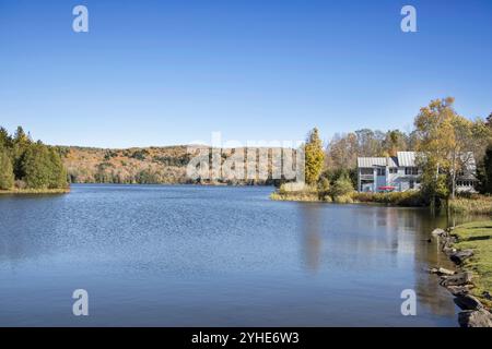 silver lake in the small town of barnard in vermont usa Stock Photo
