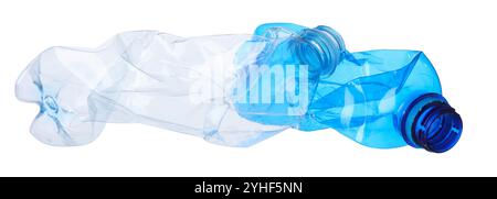 Crumpled empty plastic bottles isolated on white Stock Photo