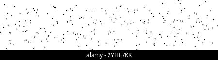 abstract random polka dot pattern with small, irregular dots. Black and white seamless background with textured. Flat vector illustration isolated Stock Vector