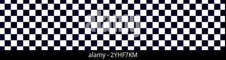 Black and white checkerboard pattern background. Classic checkered race flag car finish line or start line. Flat vector illustration isolated on white Stock Vector