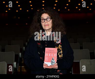 LONDON, UK. 11th Nov, 2024. Anne Michaels 'Held' attends The Booker Prize Shortlist Readings 2024 - Photocall on stage with authors at Royal Festival Hall, Southbank Centre, London, UK. (Photo by 李世惠/See Li/Picture Capital) Credit: See Li/Picture Capital/Alamy Live News Stock Photo