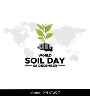 World Soil Day (WSD) Vector Illustration, greeting card, poster, banner, World Soil Day December 05 Background Vector Illustration Stock Vector