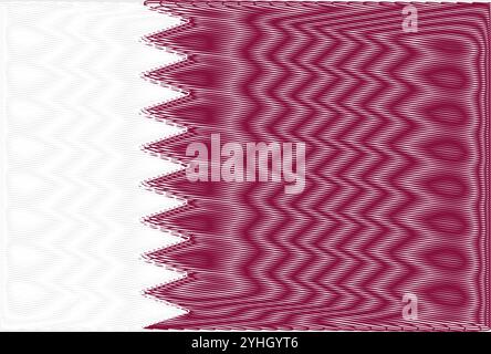 Qatar National Day December 18. Scribble style Qatar flag vector background. Poster, card, banner. Stock Vector