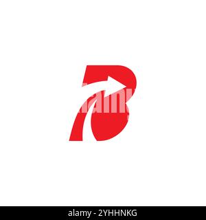 letter B arrow up logo design. b icon vector for business financial Stock Vector