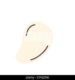 simple vector illustration of a mango, in a simple and clean style, suitable for food and health themes. fruits flat illustration. Stock Vector