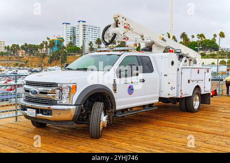 Santa Monica, California, USA - September 06, 2018: Santa Monica city, which is a suburb of Los Angeles and is located on the shores of the Pacific Oc Stock Photo