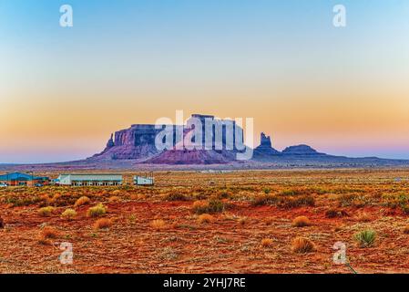 View of Monument Valley in Utah, is a region of the Colorado Plateau. USA. Stock Photo