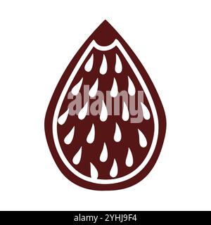 simple vector illustration of a salak  snake fruit , in a simple and clean style, suitable for food and health themes. fruits flat illustration. Stock Vector