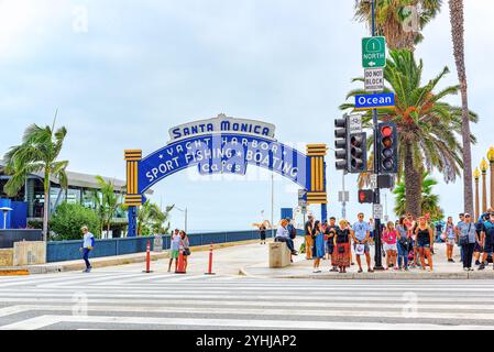 Santa Monica, California, USA - September 05, 2018: Santa Monica city, which is a suburb of Los Angeles and is located on the shores of the Pacific Oc Stock Photo