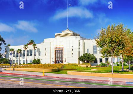 Santa Monica, California, USA - September 07, 2018: Santa Monica city, which is a suburb of Los Angeles. City Hall. Stock Photo