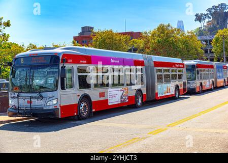 San Francisco, California, USA - September 09, 2018: City buses in San Francisco. Stock Photo